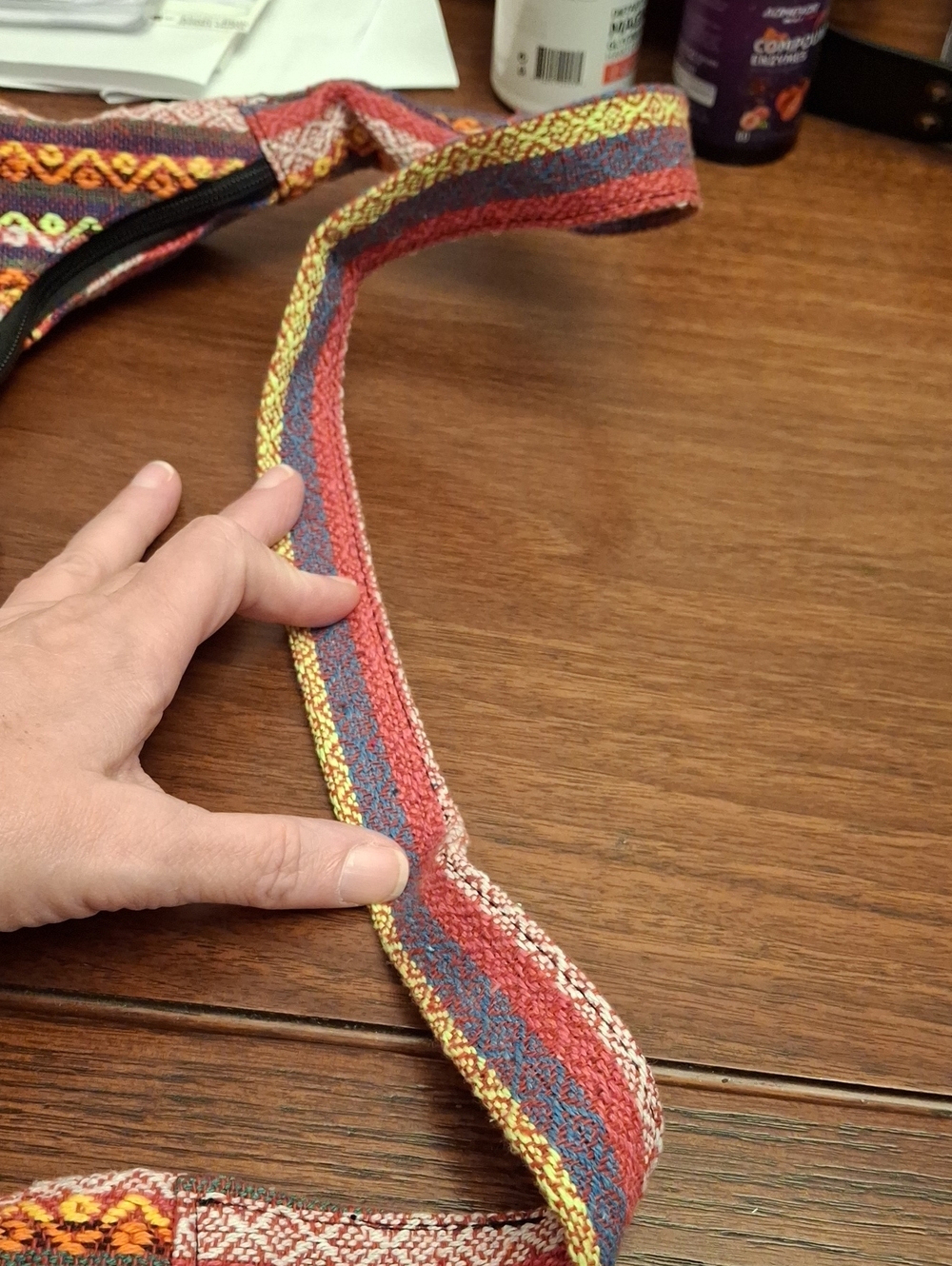 Desigual Bohemian Striped Fabric Hobo Bag - Preloved  Multicolor - Picture 14 of 15